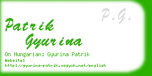 patrik gyurina business card